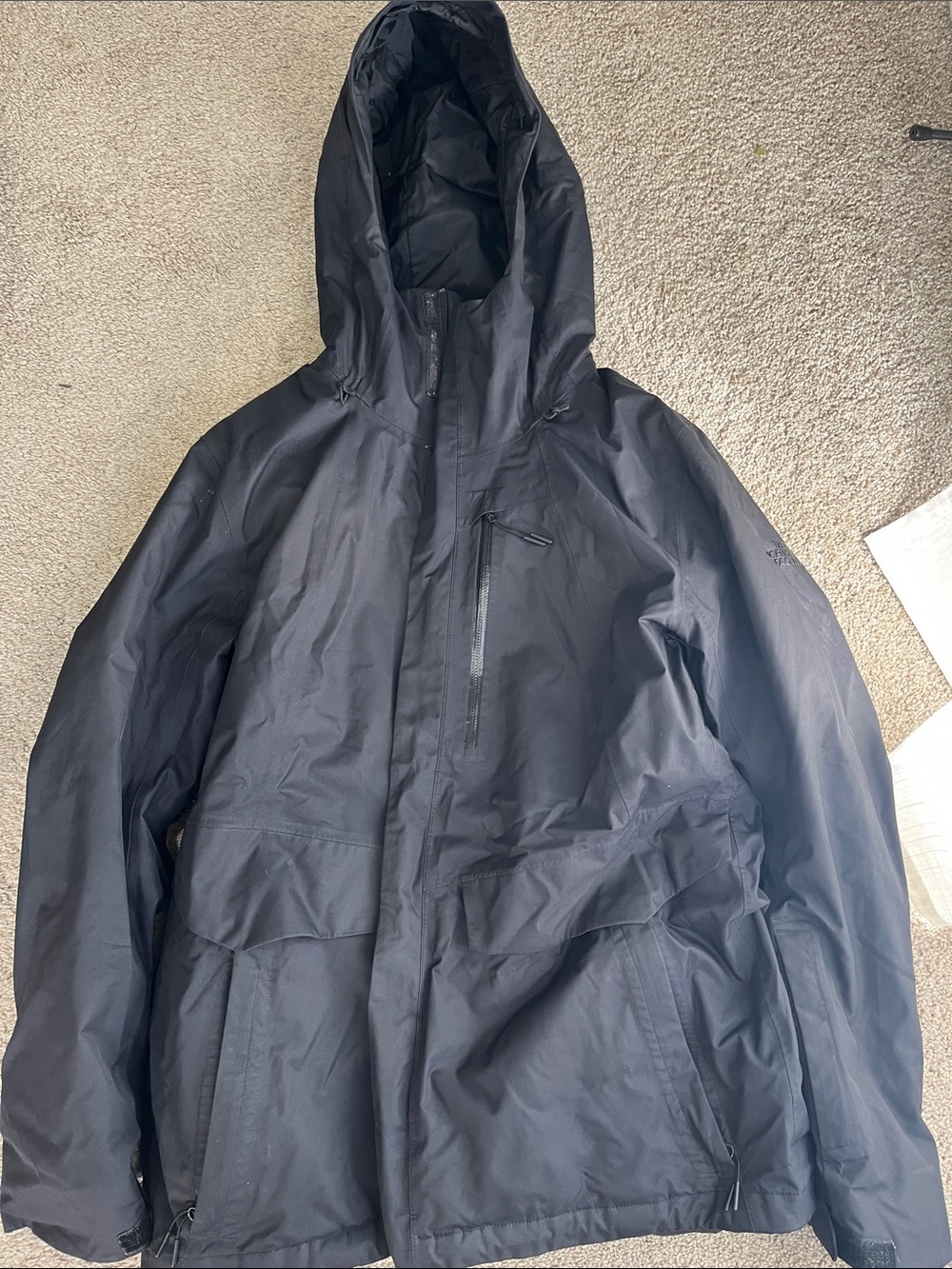 The North Face Women's 3-in-1 Hooded Quilted Full Zip Rain Jacket - Black
